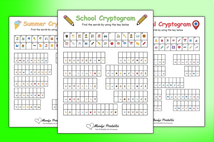 24 Free Printable Cryptograms Puzzles