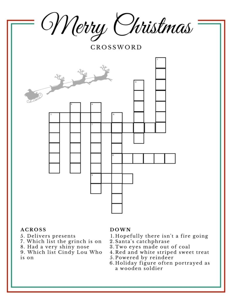 Christmas Puzzles Printable For FREE