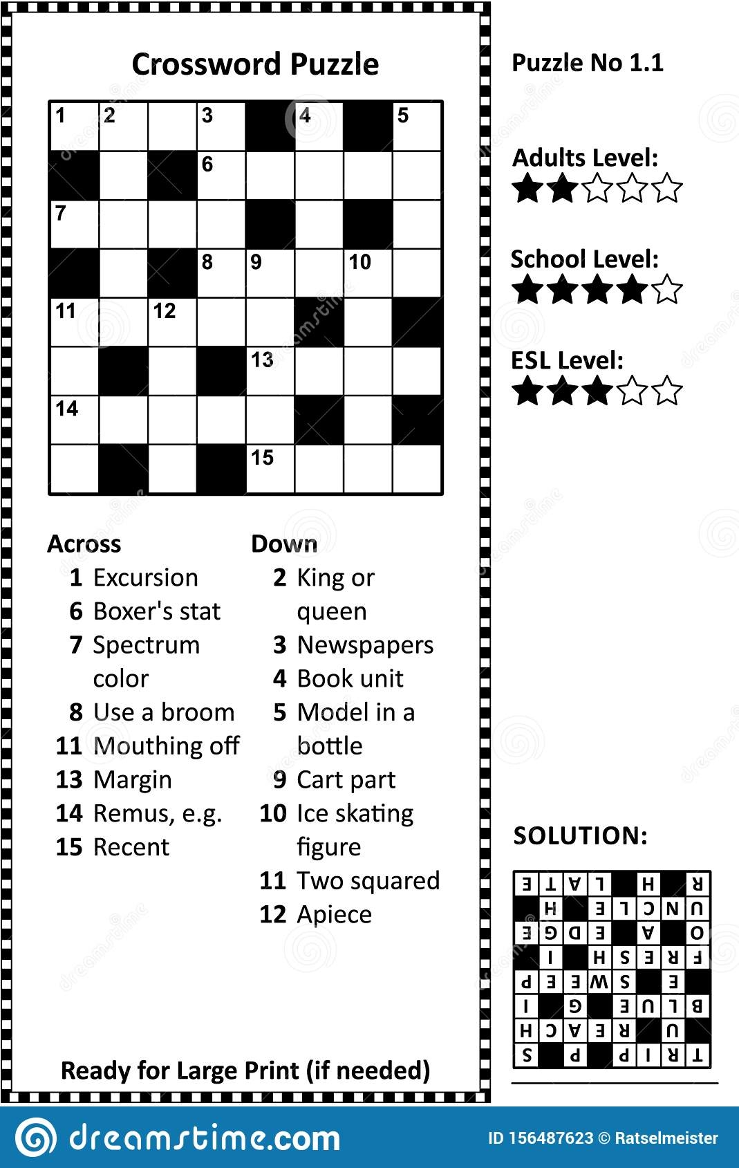 Easy Crossword Clues Answers Easycrosswordpuzzlesprintable
