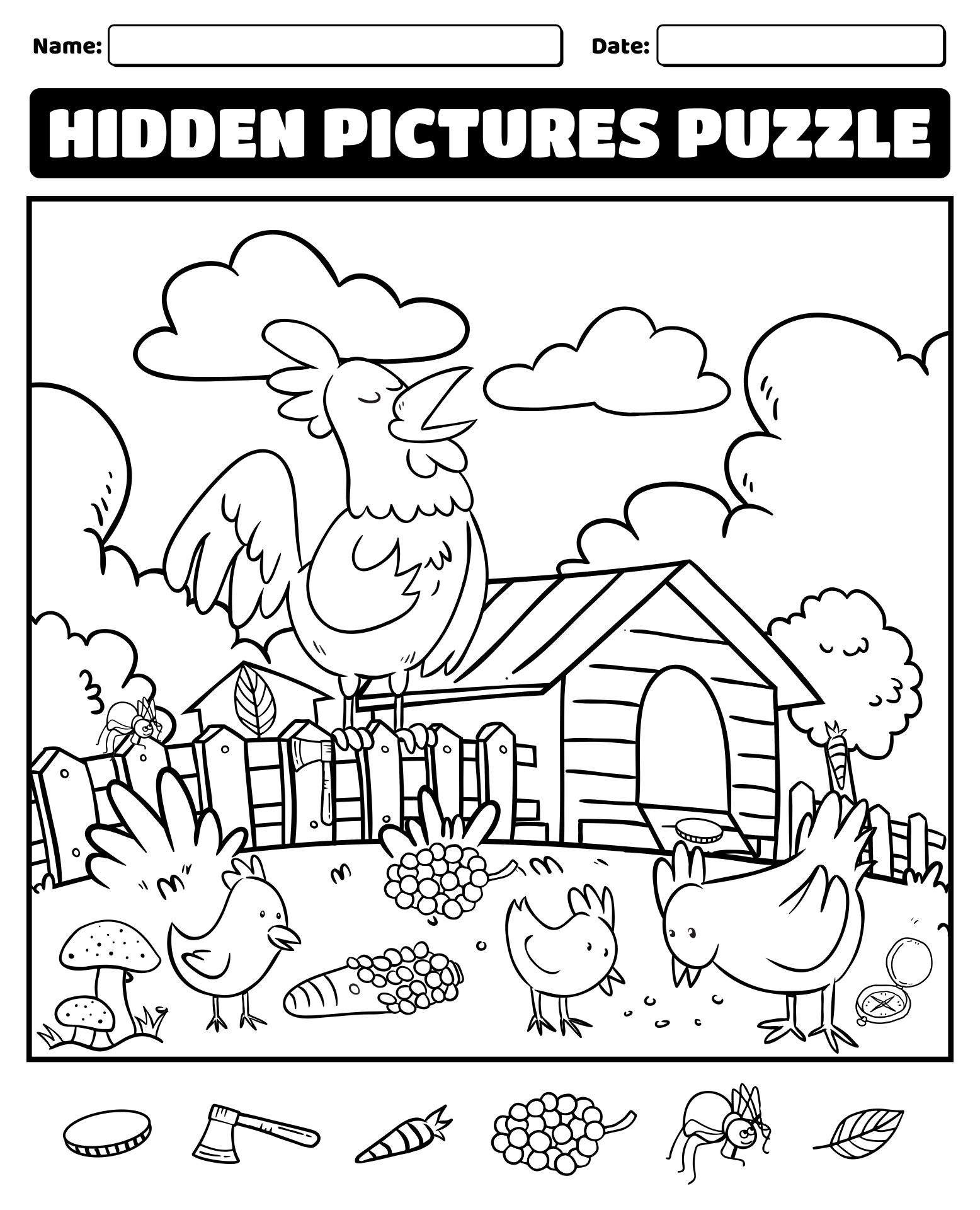 Find Hidden Objects Puzzles 6 Free PDF Printables Printablee