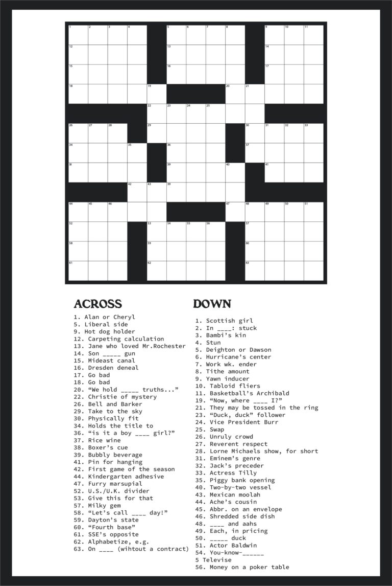 Unlock Your Brain Power with Printable Crossword Puzzles puzzle