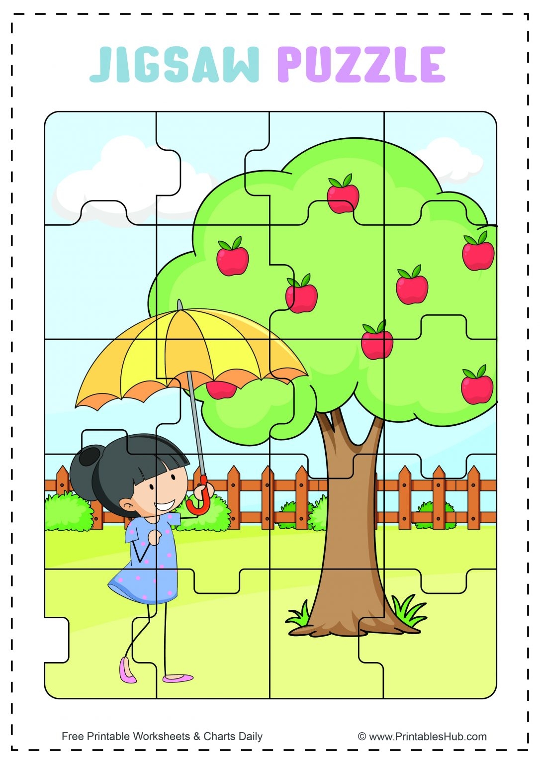 Free Printable Jigsaw Puzzles For Kids PDF Blank Template 