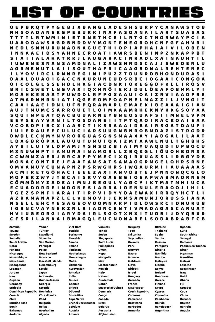 Free Printable Word Searches FREE Printable A Z
