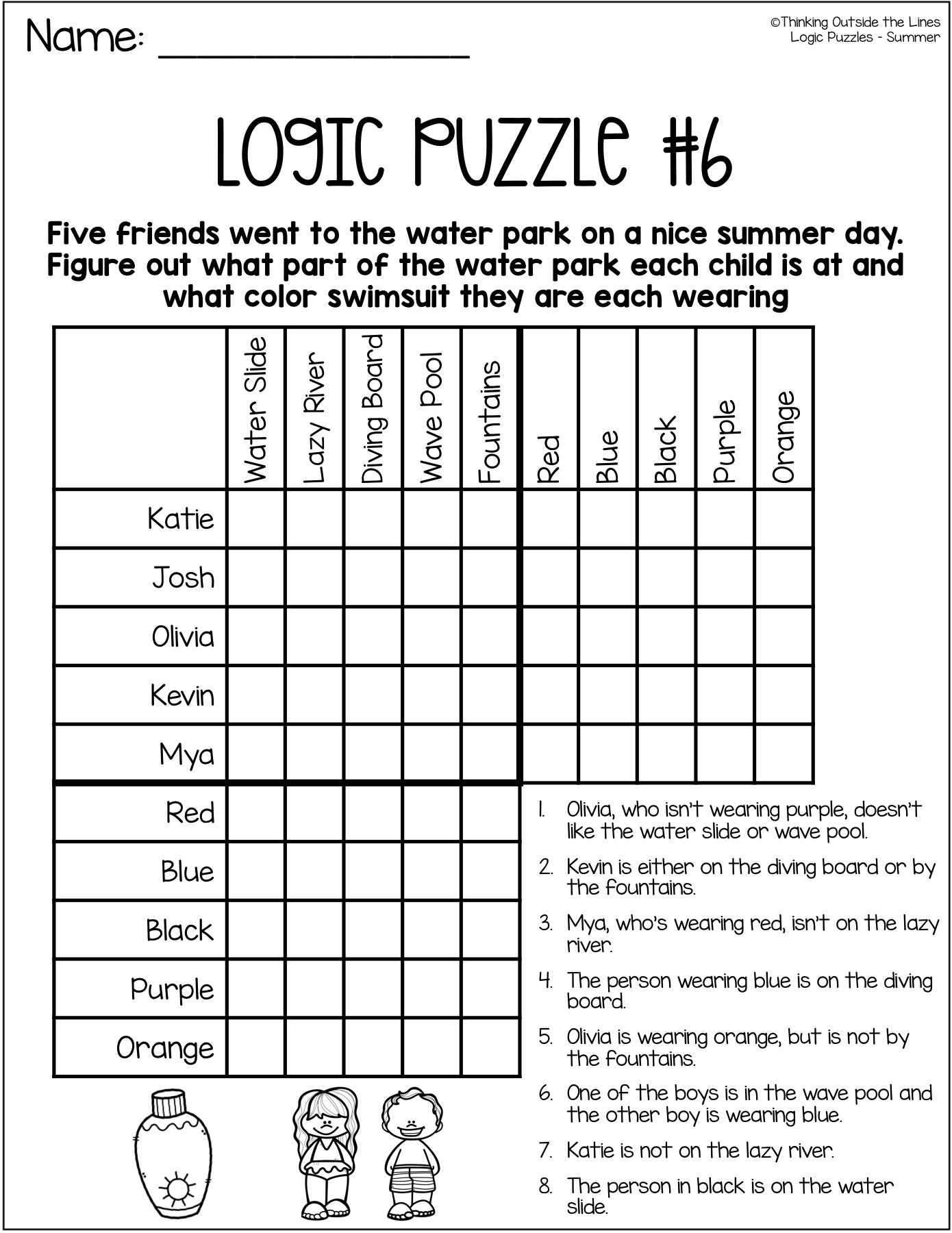 Logic Puzzles Printable Pdf