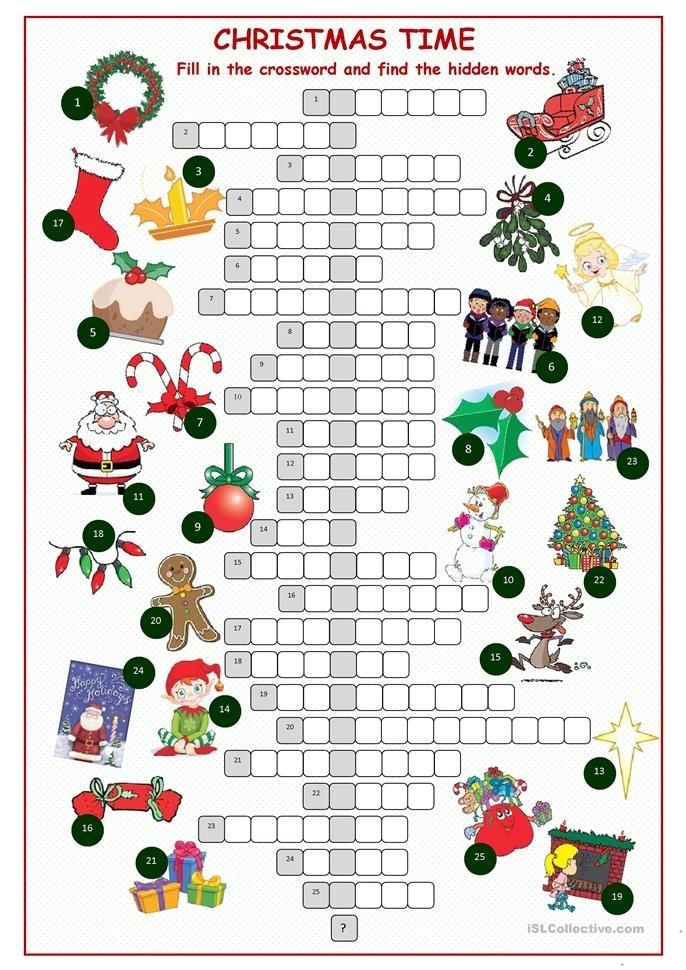 Printable Christmas Crossword Puzzles