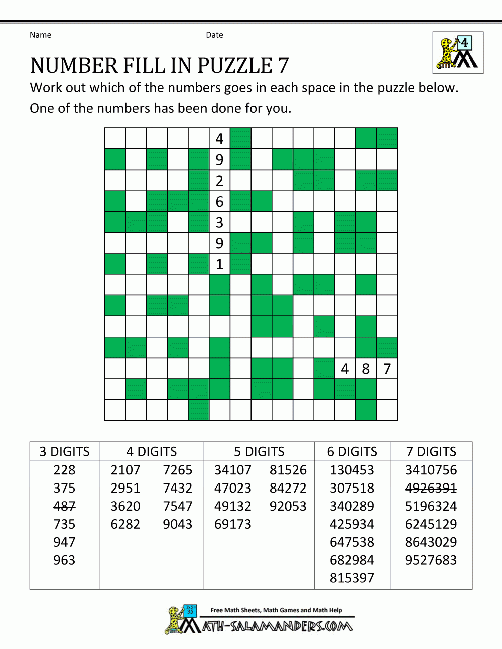 Printable Number Sequence Puzzle Ukraineic