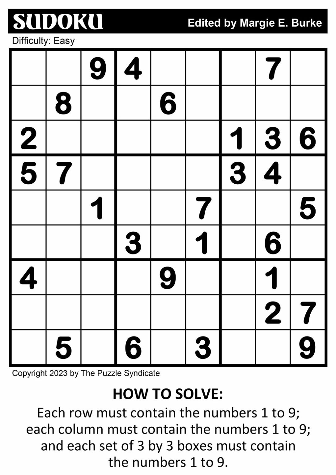 Sudoku 11 29 23 Flagpole