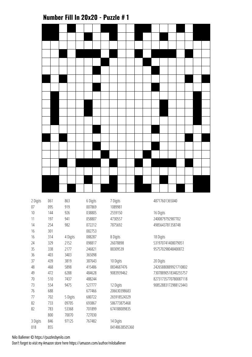 100 Number Fill In Puzzles Volume 4 PRINTABLE DOWNLOADABLE Puzzles By Nilo Worksheets Library