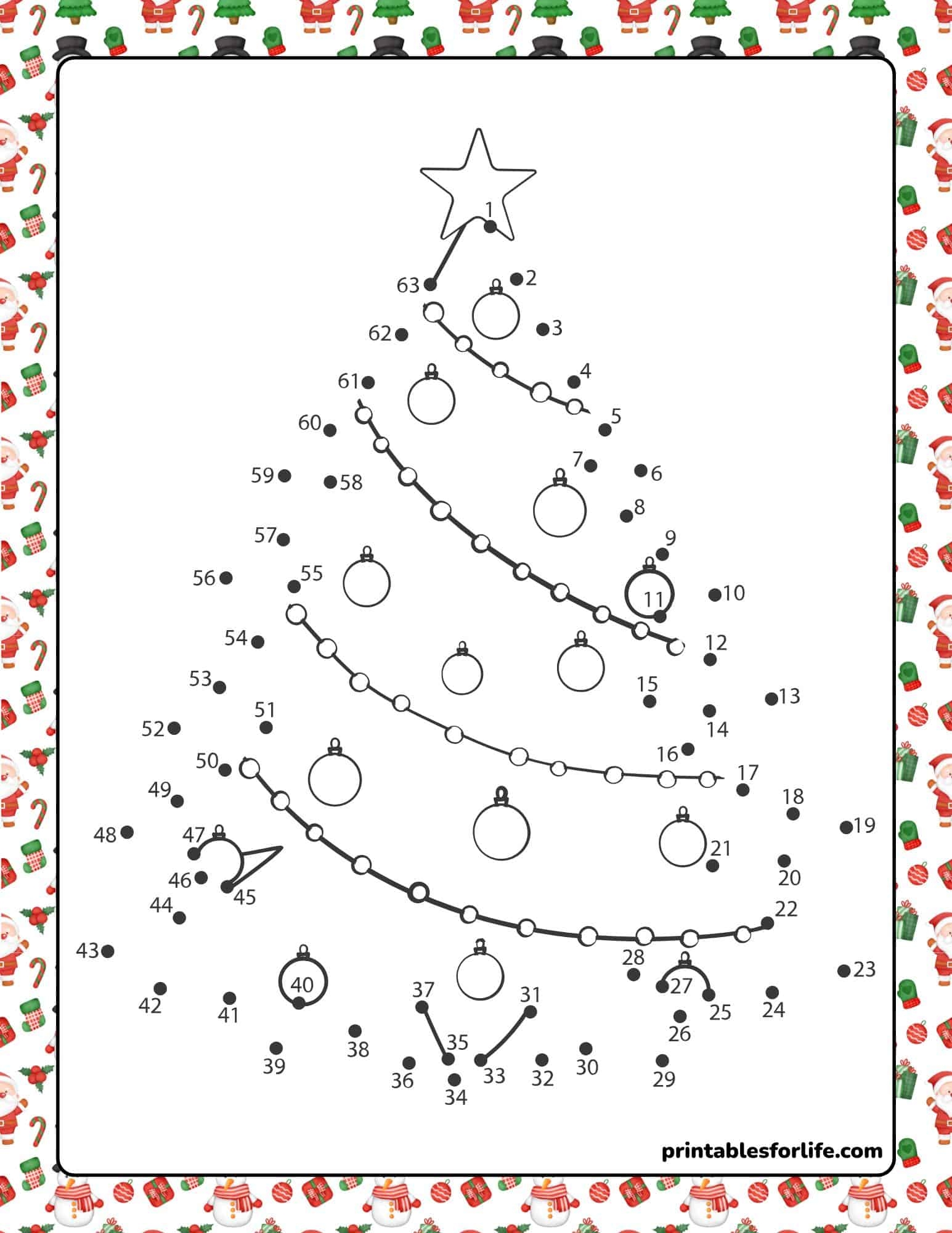 12 FREE Christmas Dot To Dot Worksheets Connect The Dots 