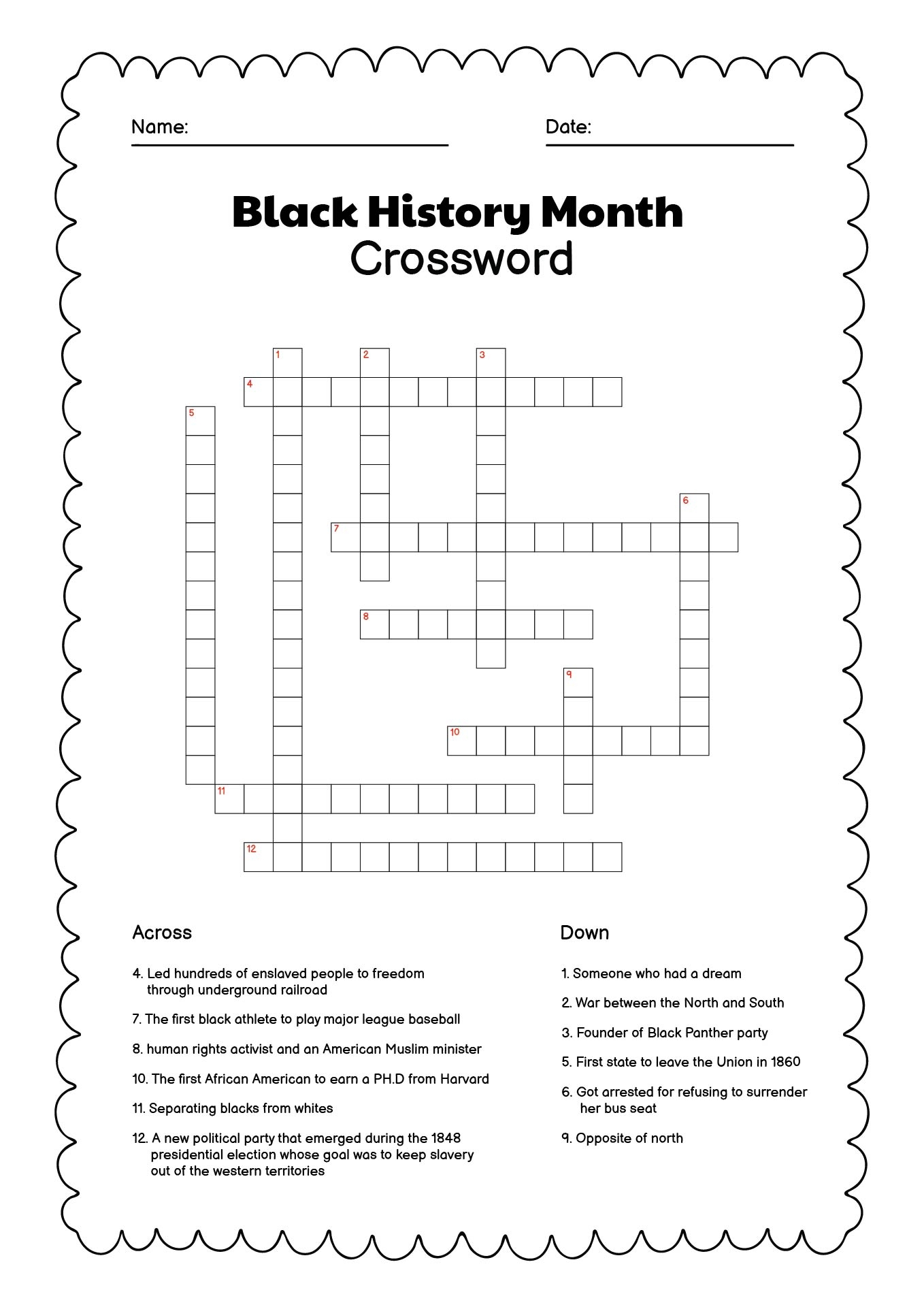 13 Free Black History Month Worksheets Elementary Free PDF At Worksheeto