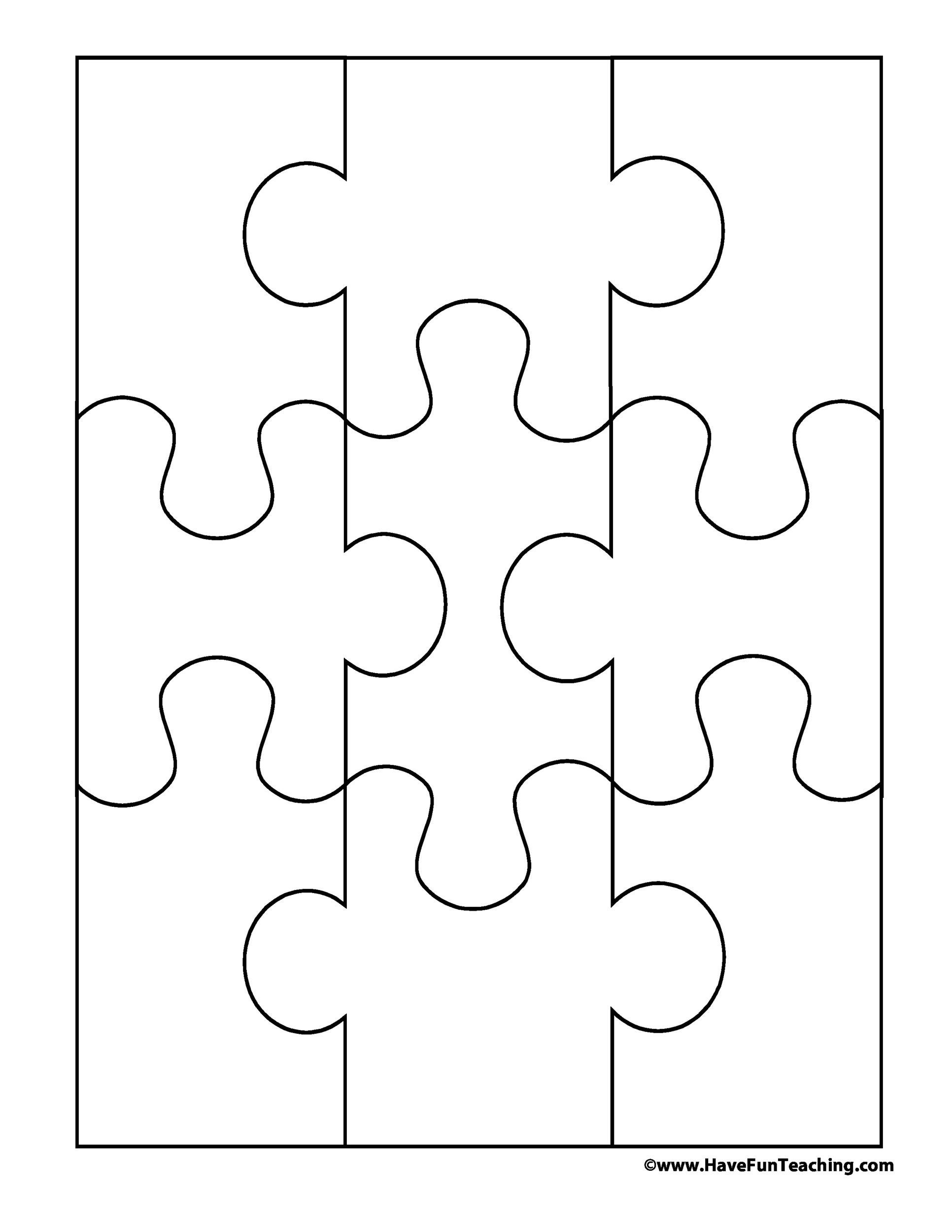 19 Printable Puzzle Piece Templates TemplateLab Worksheets Library