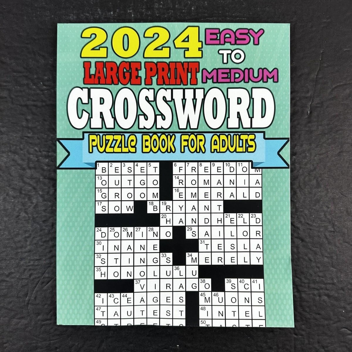 2024 Easy To Medium Large Print Crossword Puzzle Book For Adults EBay