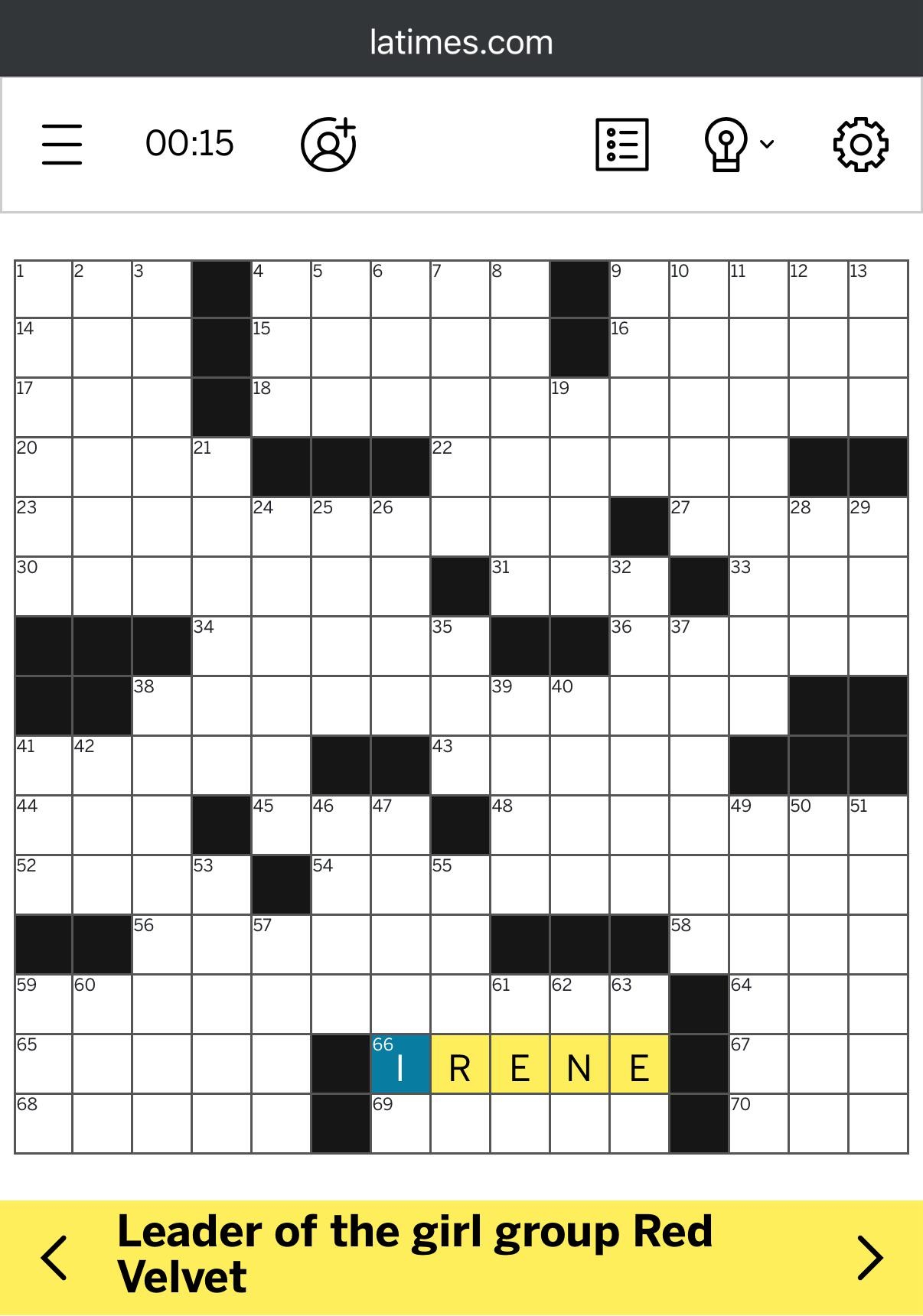 20251022 Red Velvet Irene Featured In Today s LA Times Crossword Puzzle R red velvet