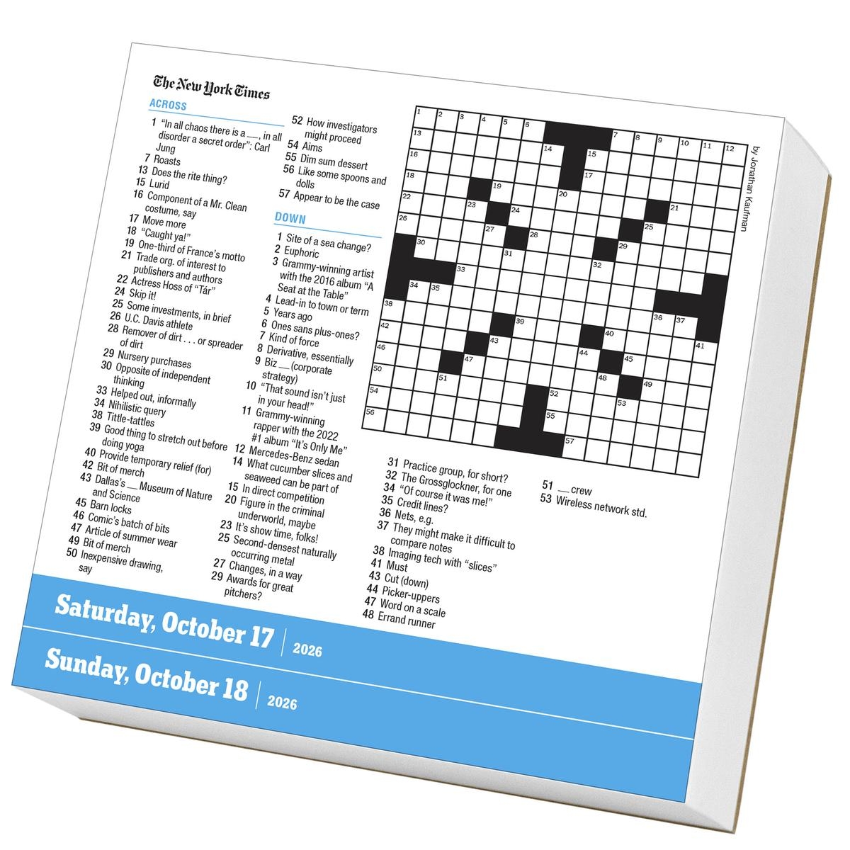 2026 New York Times Crossword Page A Day Calendar By Will Shortz Calendars Workman I Am Books