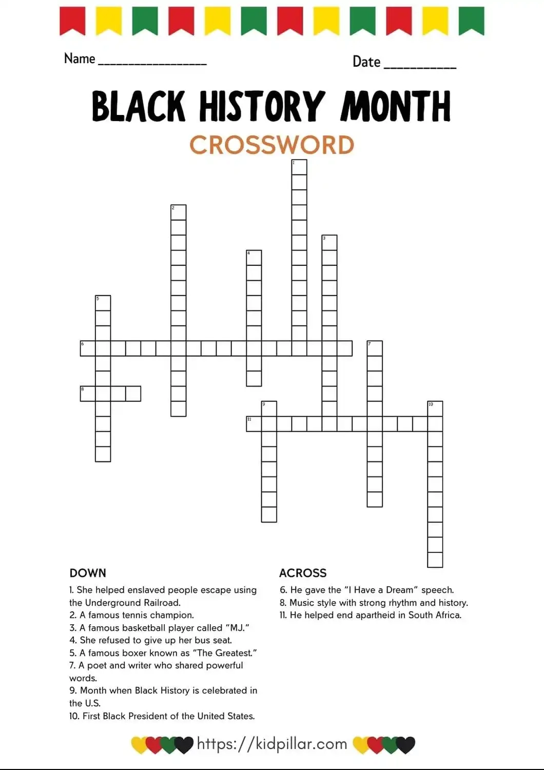 21 Black History Month Activities For Kids With Free Printable