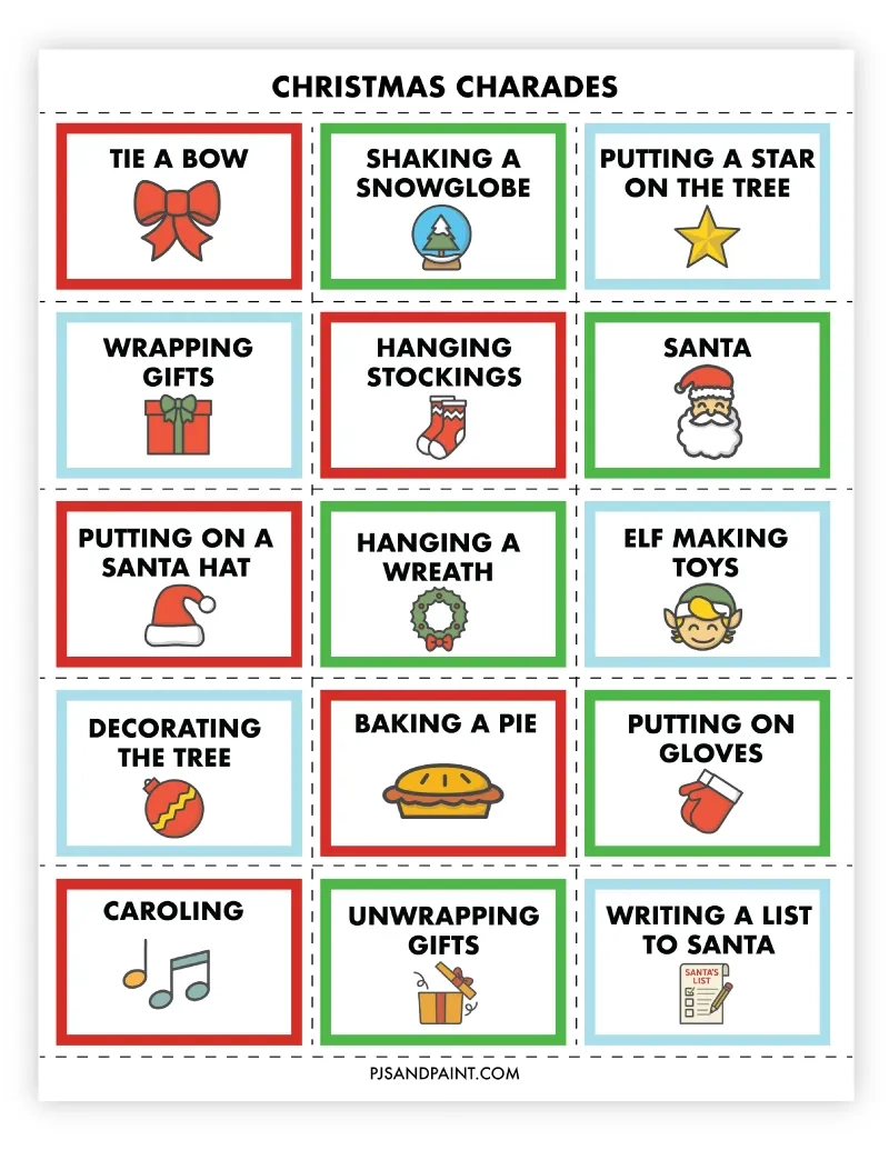 43 Free Printable Christmas Games And Activities Pjs And Paint