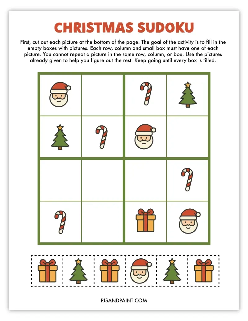 43 Free Printable Christmas Games And Activities Pjs And Paint