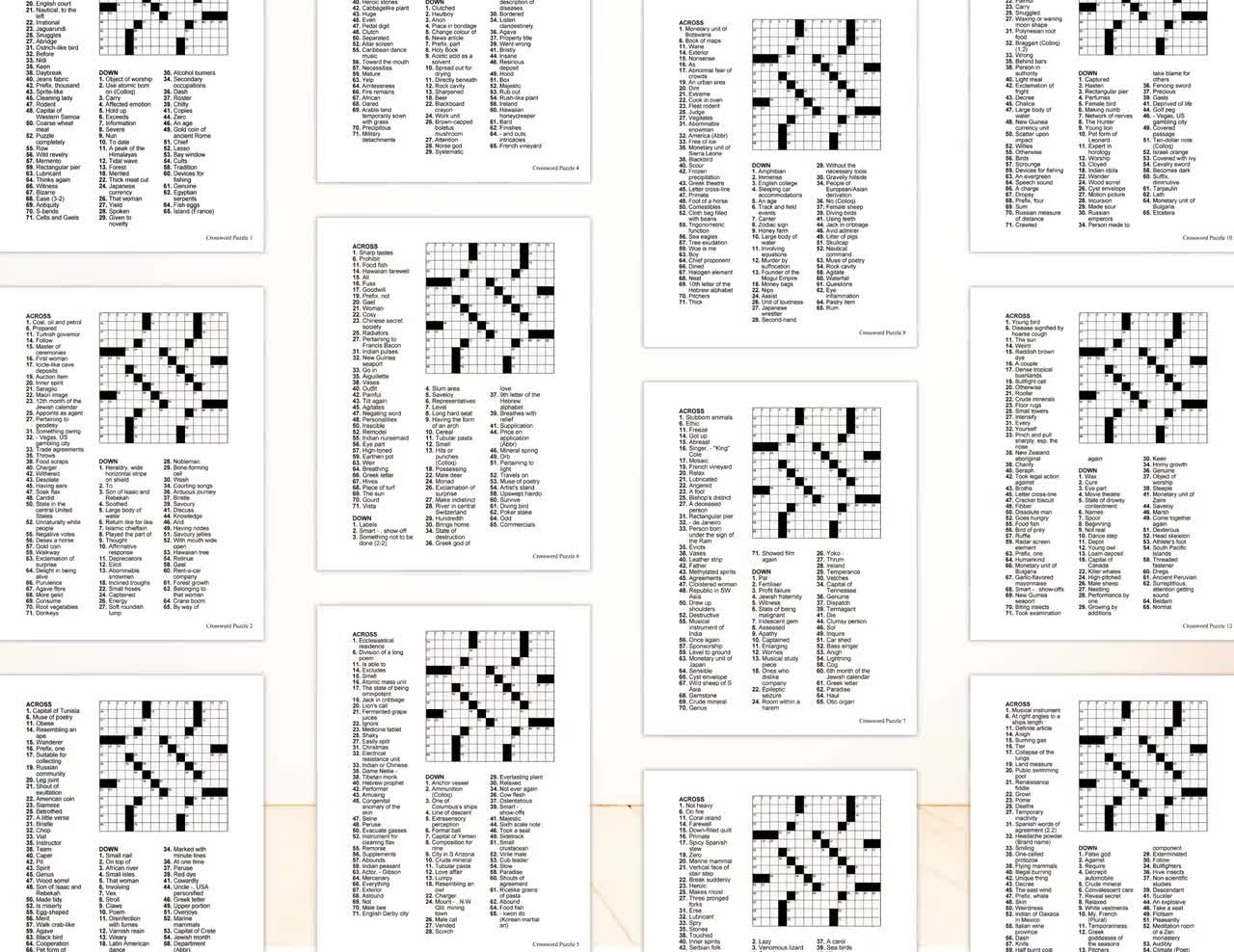 500 Crossword Puzzle For Adult KDP Interior Activity Game Printable Bundle With Solution Ready To Print Free Sudoku Puzzle Etsy