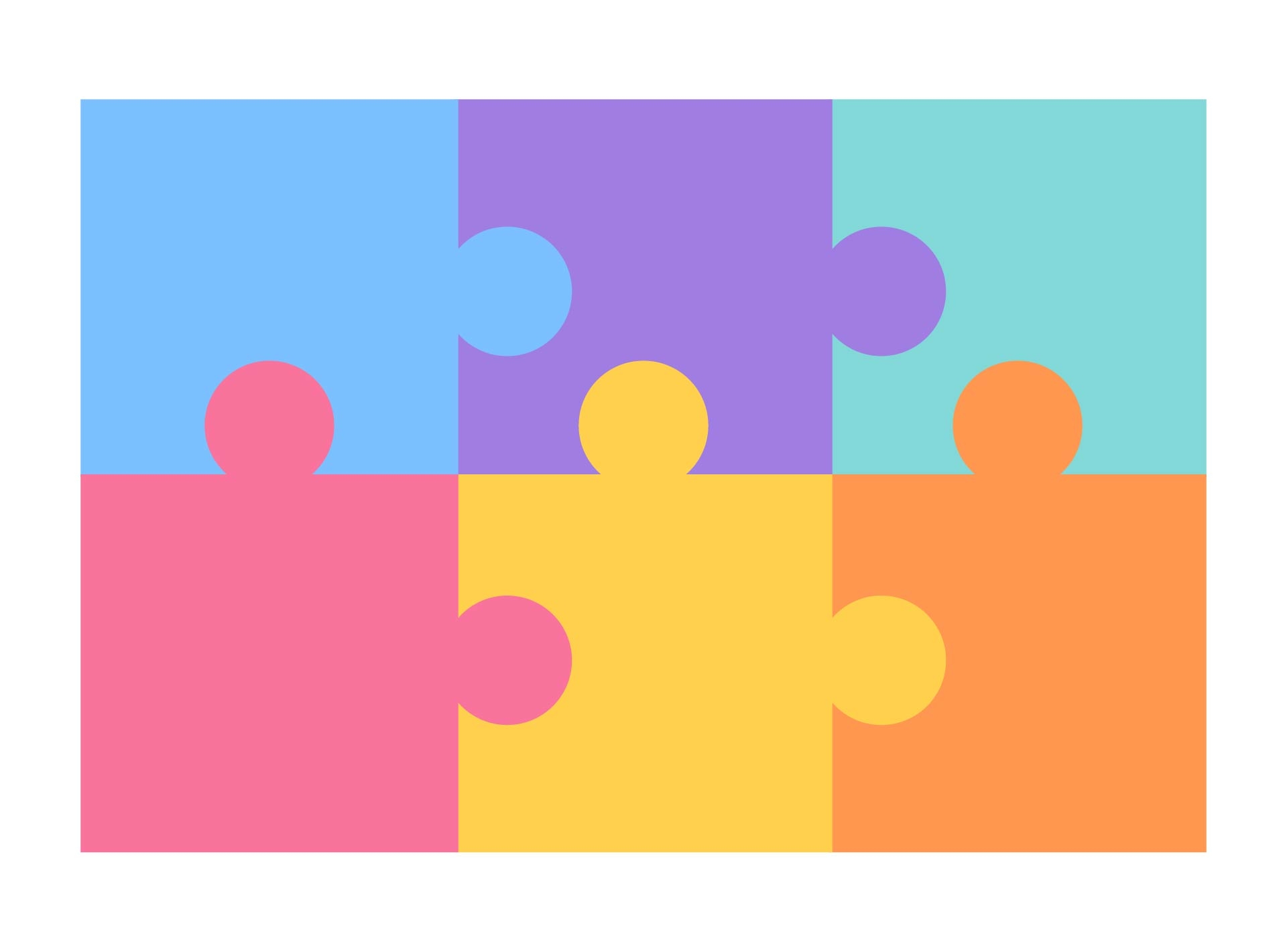 6 Piece Puzzle Template Free Printable