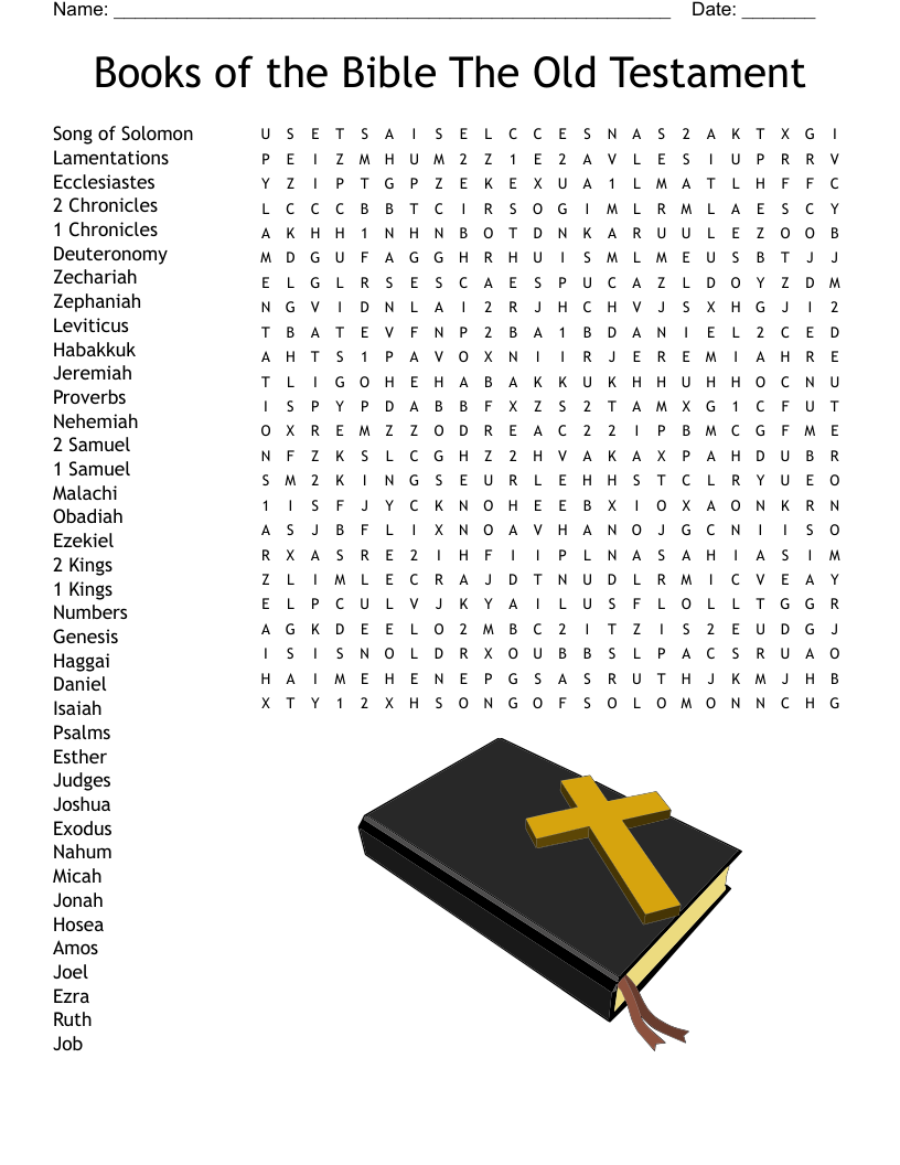 66 Books Of The Bible Crossword WordMint