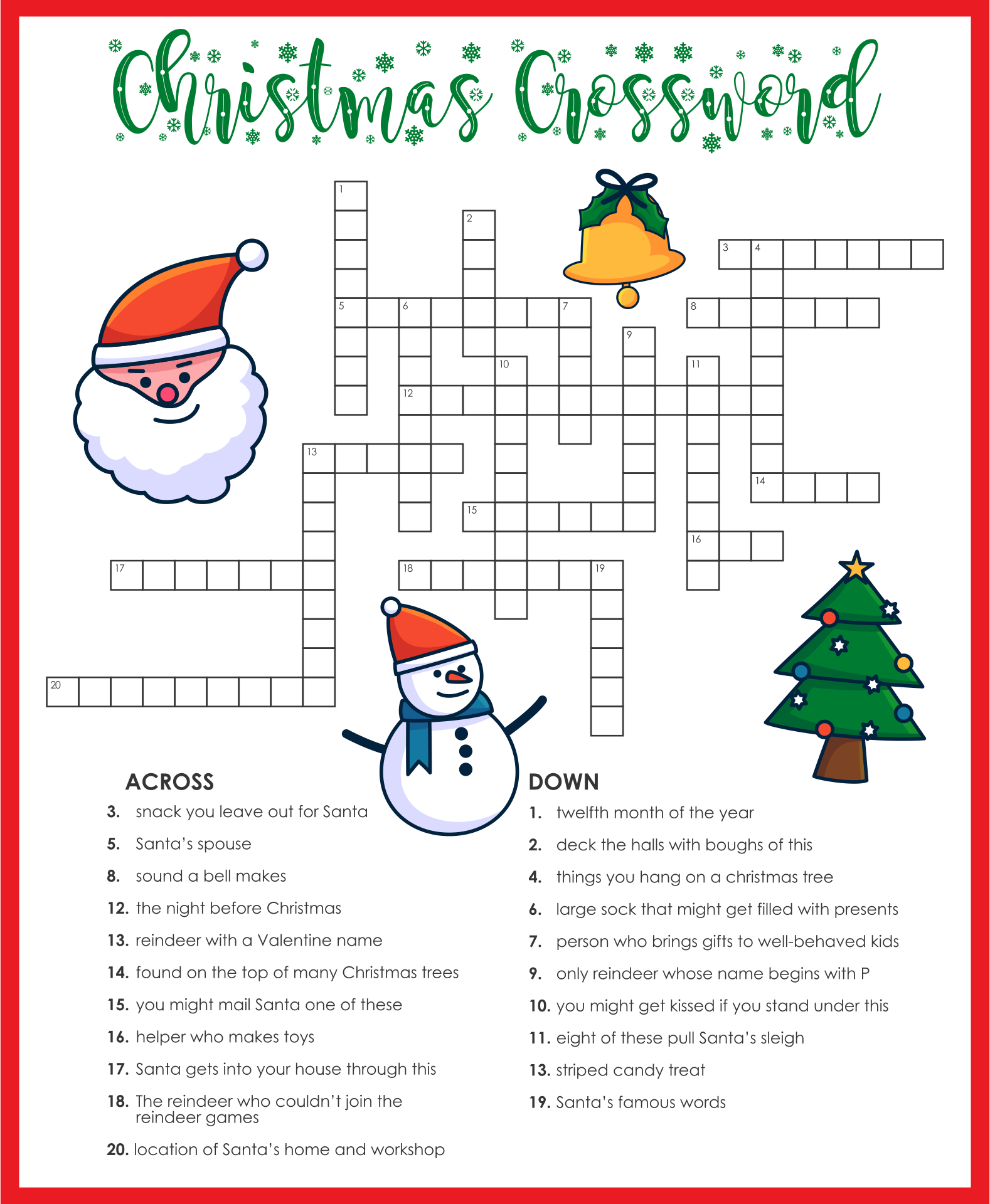 7 Crossword Puzzle Ideas To Save Today Christmas Word Search Christmas Crossword Christmas Crossword Puzzles And More