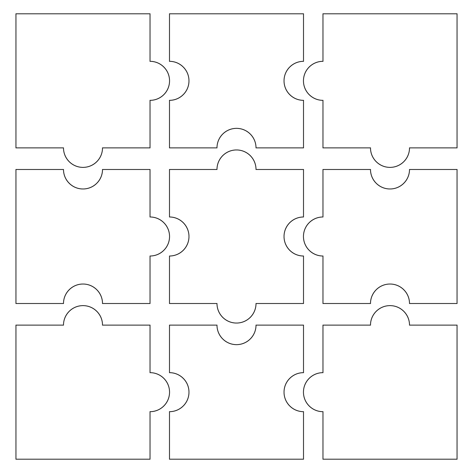 9 Piece Jigsaw Puzzle Template 10 Free PDF Printables Printablee