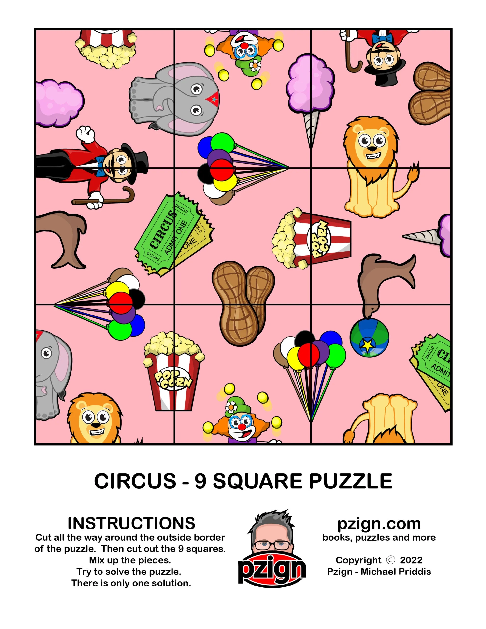 9 Square Puzzles Free Printable Pzign