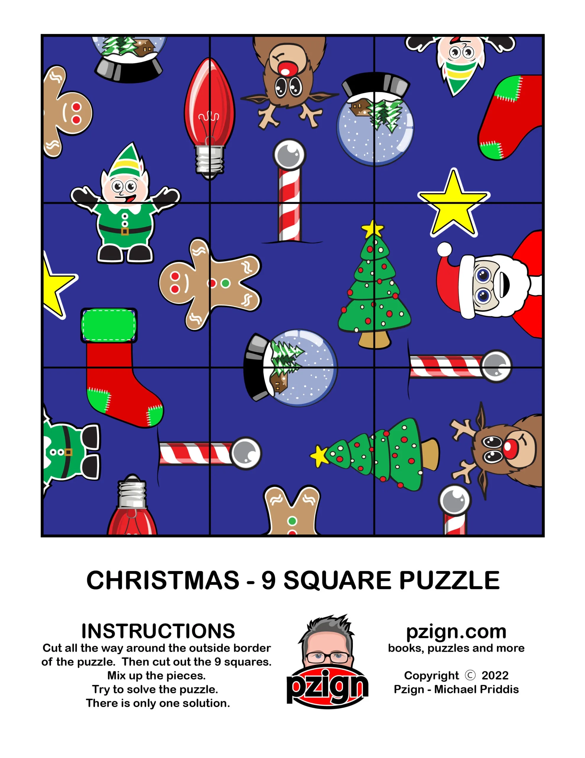 9 Square Puzzles Free Printable Pzign