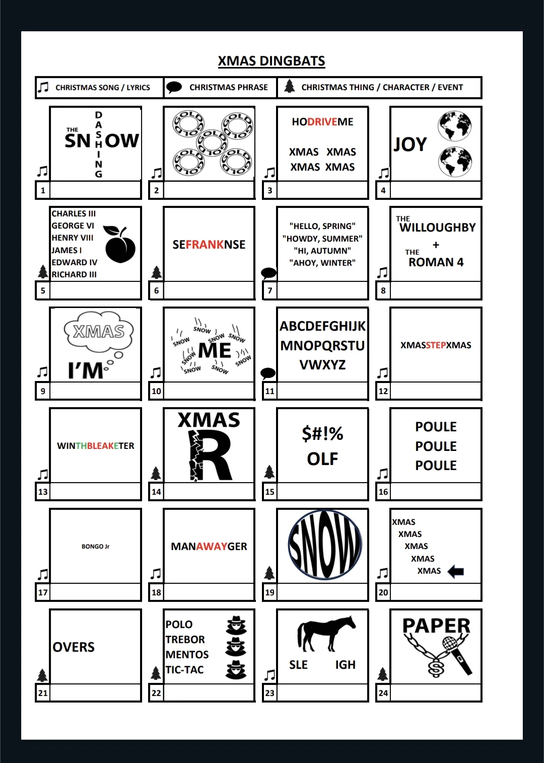A Christmas Dingbats I Made R puzzles