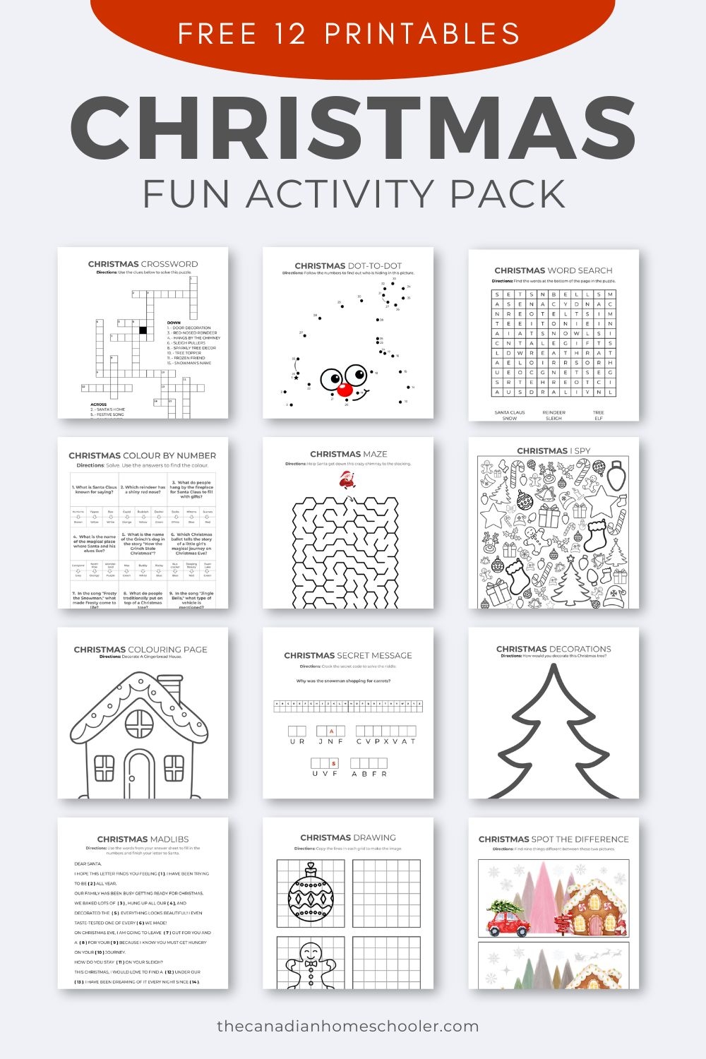A Fun Free Printable Christmas Activity Pack For Kids
