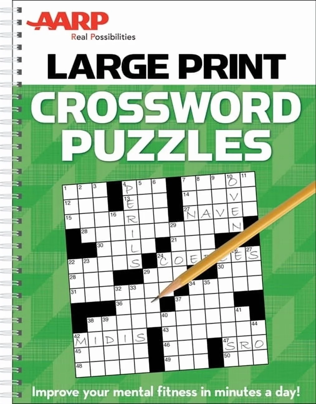 AARP Adults Large Print Crossword Puzzles Spiral Bound 96 Pages Walmart