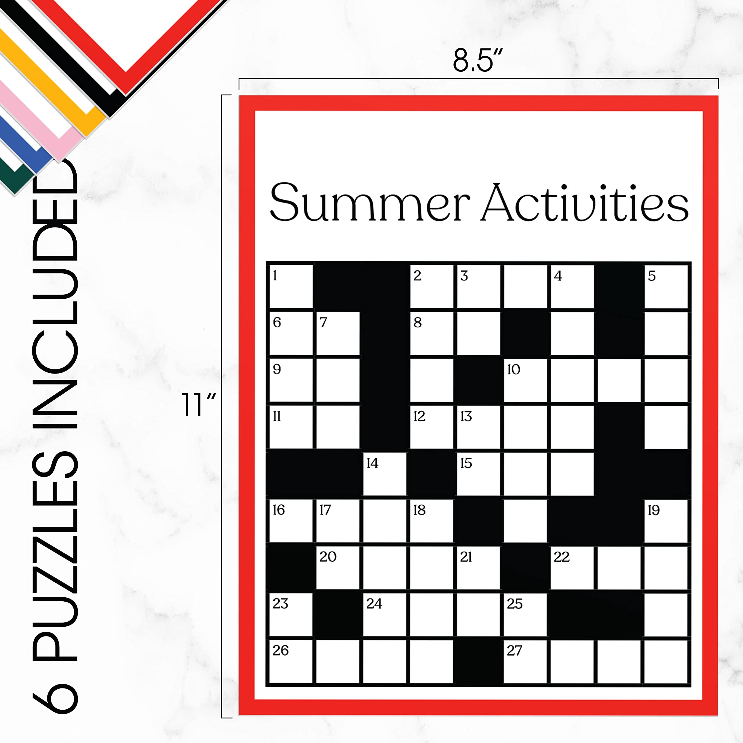 Amazon Keeping Busy Crossword Large Print Adult Puzzle 6 Reusable Sheets Clue Guides Marker Dementia Activities For Seniors Alzheimers Activities For Dementia Patients Best Gifts For Dementia Patients 