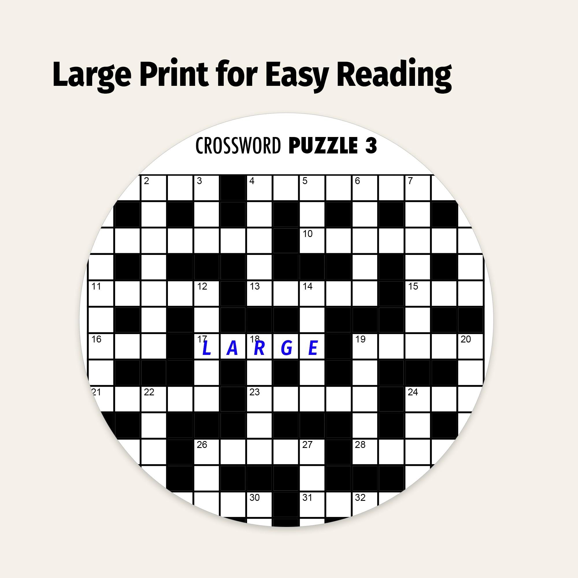 Amazon ZOCO Large Print Crossword Puzzle Books Bulk 25 Pack Easy to Read Crossword Books Senior Activity Books For Nursing Homes Assisted Living Low Vision Vol 1 Toys Games