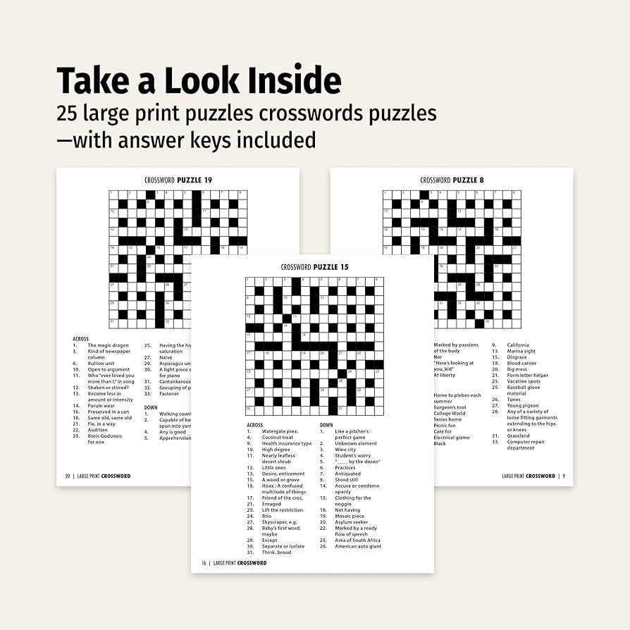 Amazon ZOCO Large Print Crossword Puzzle Books Bulk 25 Pack Easy to Read Crossword Books Senior Activity Books For Nursing Homes Assisted Living Low Vision Vol 2 Toys Games Amazon ZOCO Large Print Crossword Puzzle Books Bulk 25 Pack Easy to Read Crossword Books Senior Activity Books For Nursing Homes Assisted Living Low Vision Vol 2 Toys Games