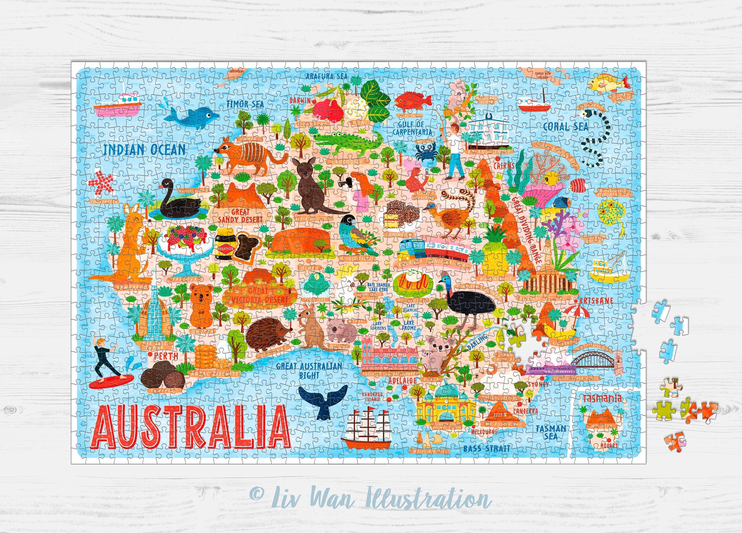 Australia Map Puzzle Map Of Australia Australia Map Puzzle Gift Worksheets Library