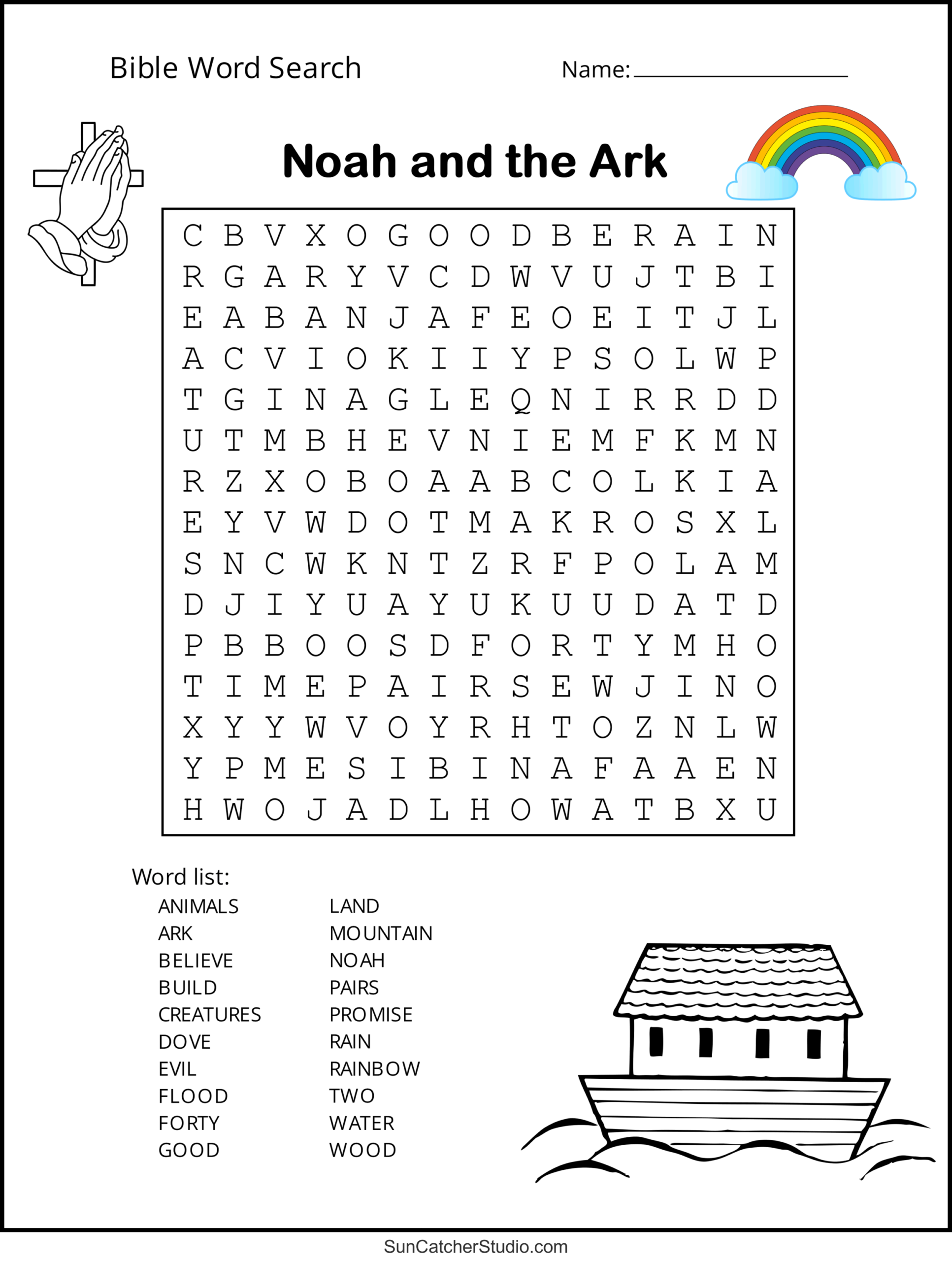 Bible Word Search Free Printable Christian Puzzles Free Printables Lettering SVG Files Tools Apps