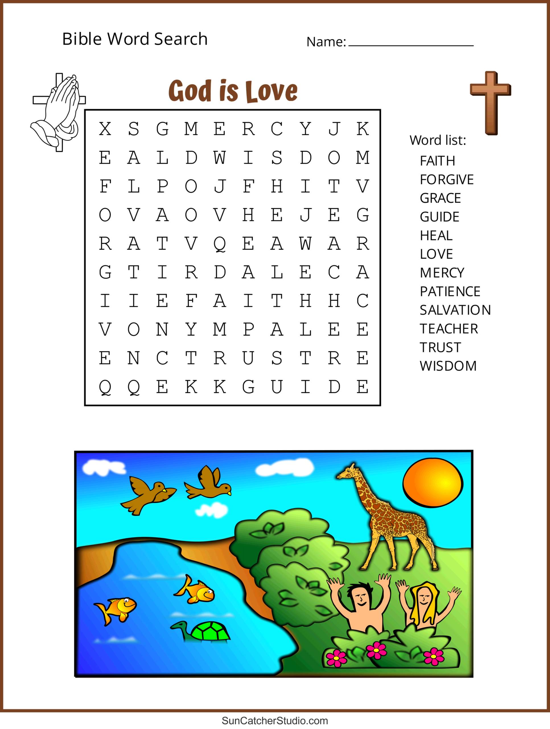Bible Word Search Free Printable Christian Puzzles Free Printables Lettering SVG Files Tools Apps
