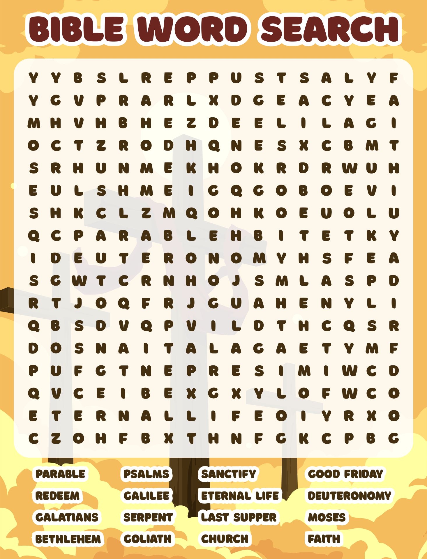 Biblical Word Search 14 Free PDF Printables Printablee