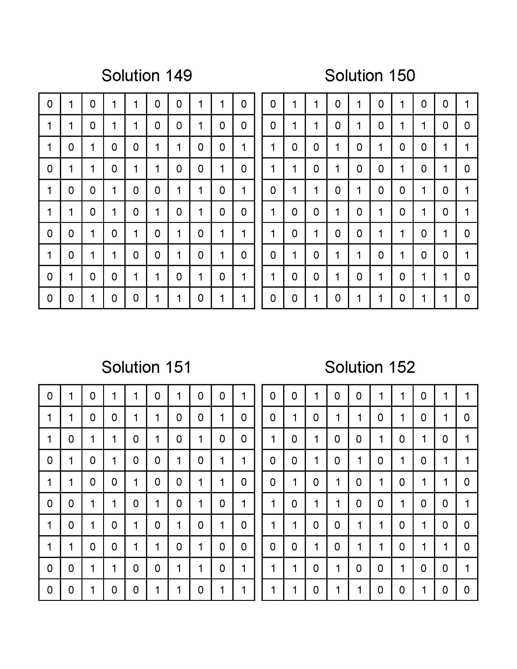 Binario Puzzles Printable PDF 500 Binary Puzzles To Keep Your Brain Young With Answers Instant Download Etsy