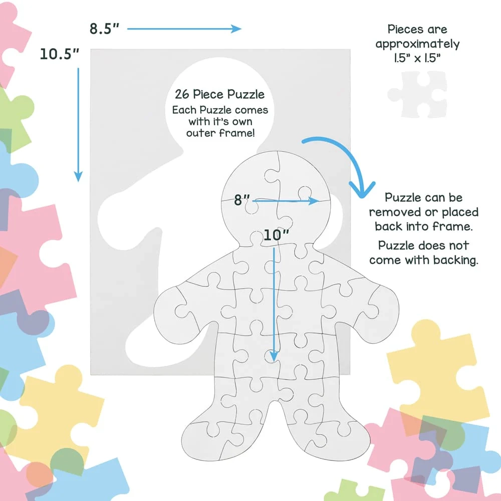 Blank People Shape Puzzles 8 5 X 10 5 Hygloss Products