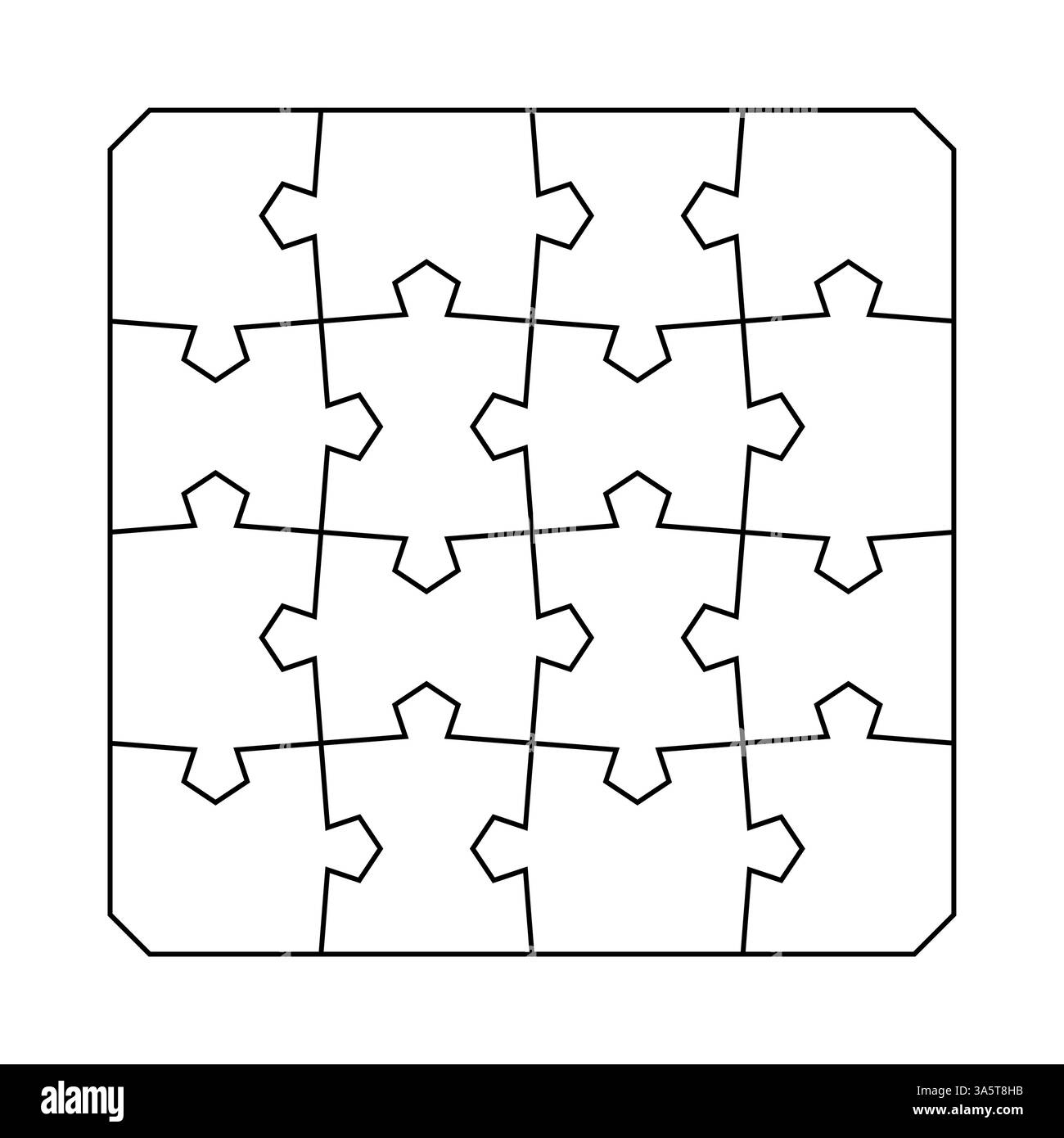 Blank Puzzle Pieces Stock Vector Images Alamy