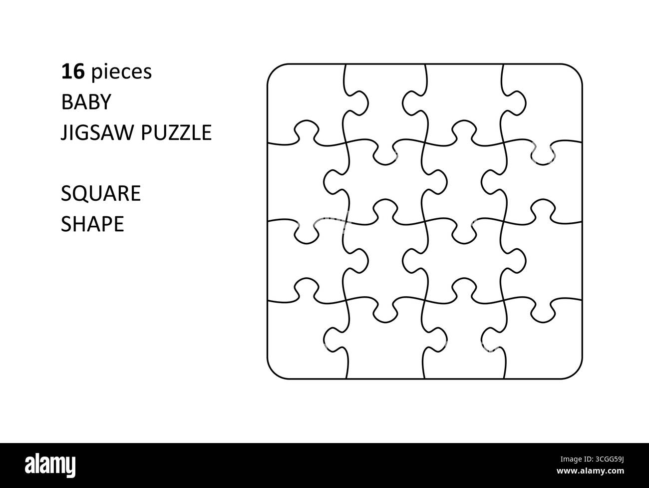 Blank Puzzle Stock Vector Images Alamy
