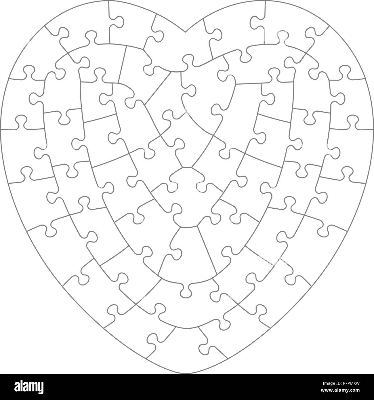 Blank Puzzle Template Stock Vector Images Alamy