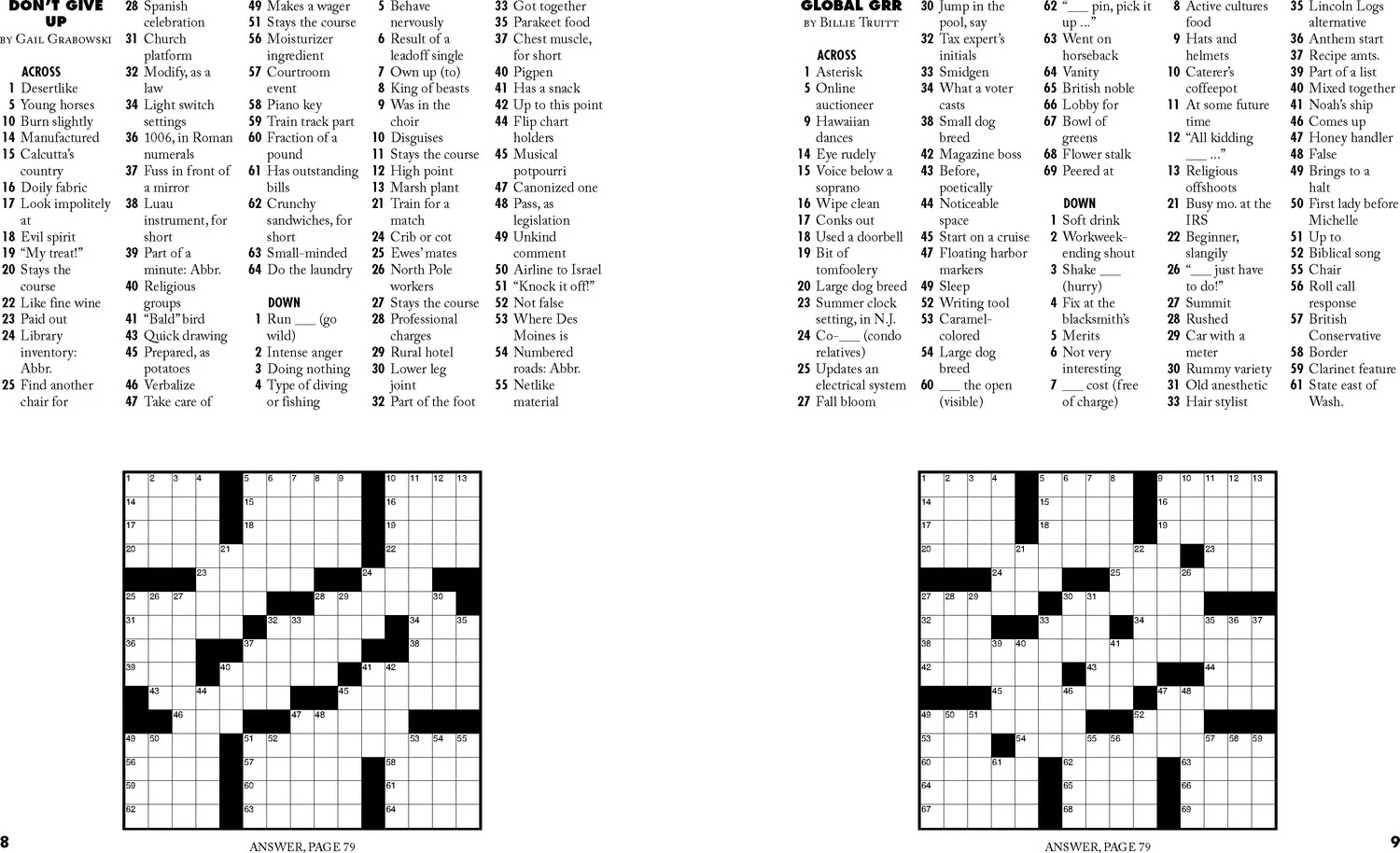 Blockbuster Book Of Easy Crosswords 300 Puzzles EurekaPuzzles