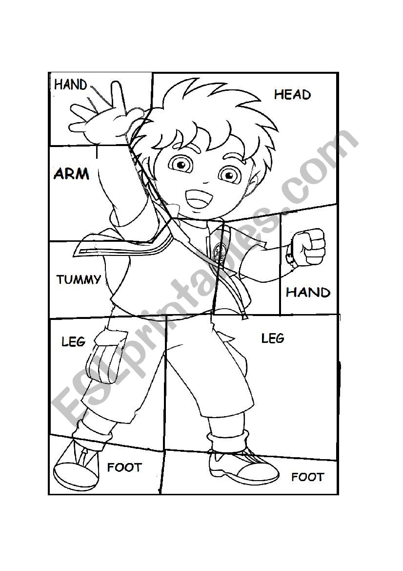 Body Parts JIGSAW ESL Worksheet By BLNRZ