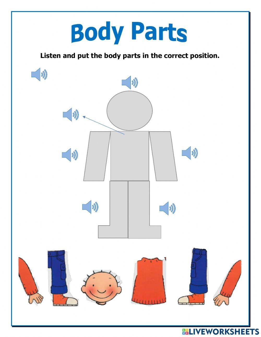 Body Parts Puzz Free Interactive Worksheets 1872932