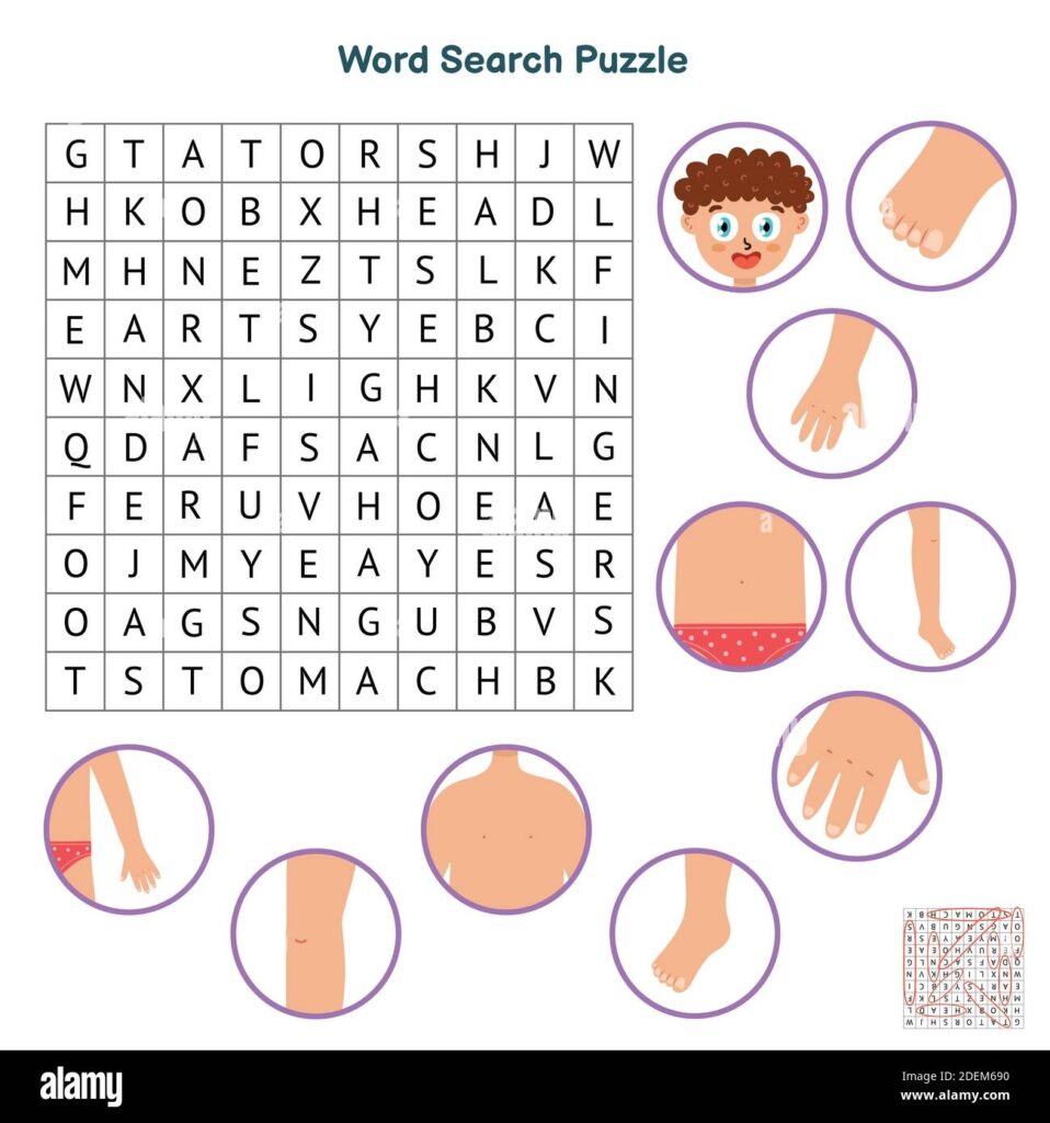 Body Parts Puzzle For Kindergarten Printable - puzzle.premiumprintable.com