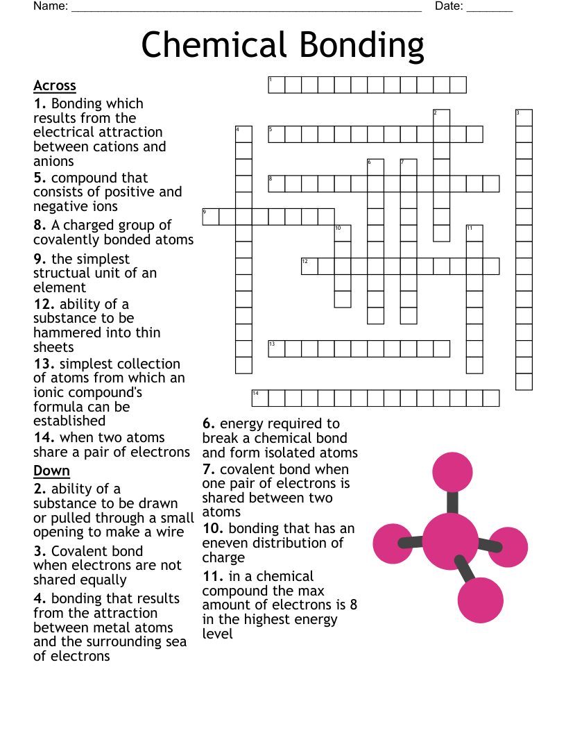 Chemistry Of Life Crossword Puzzle WordMint