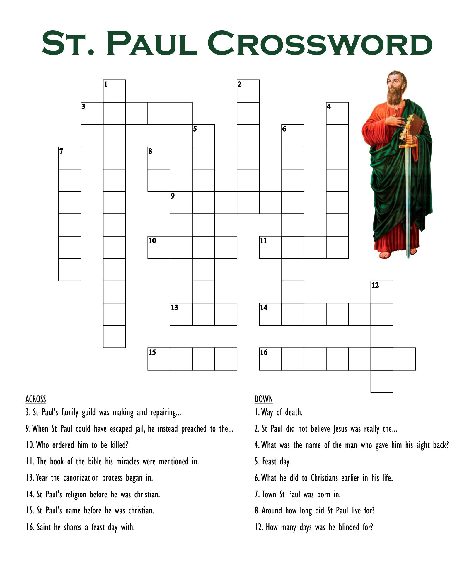 Christian Crossword Puzzles 10 Free PDF Printables Printablee