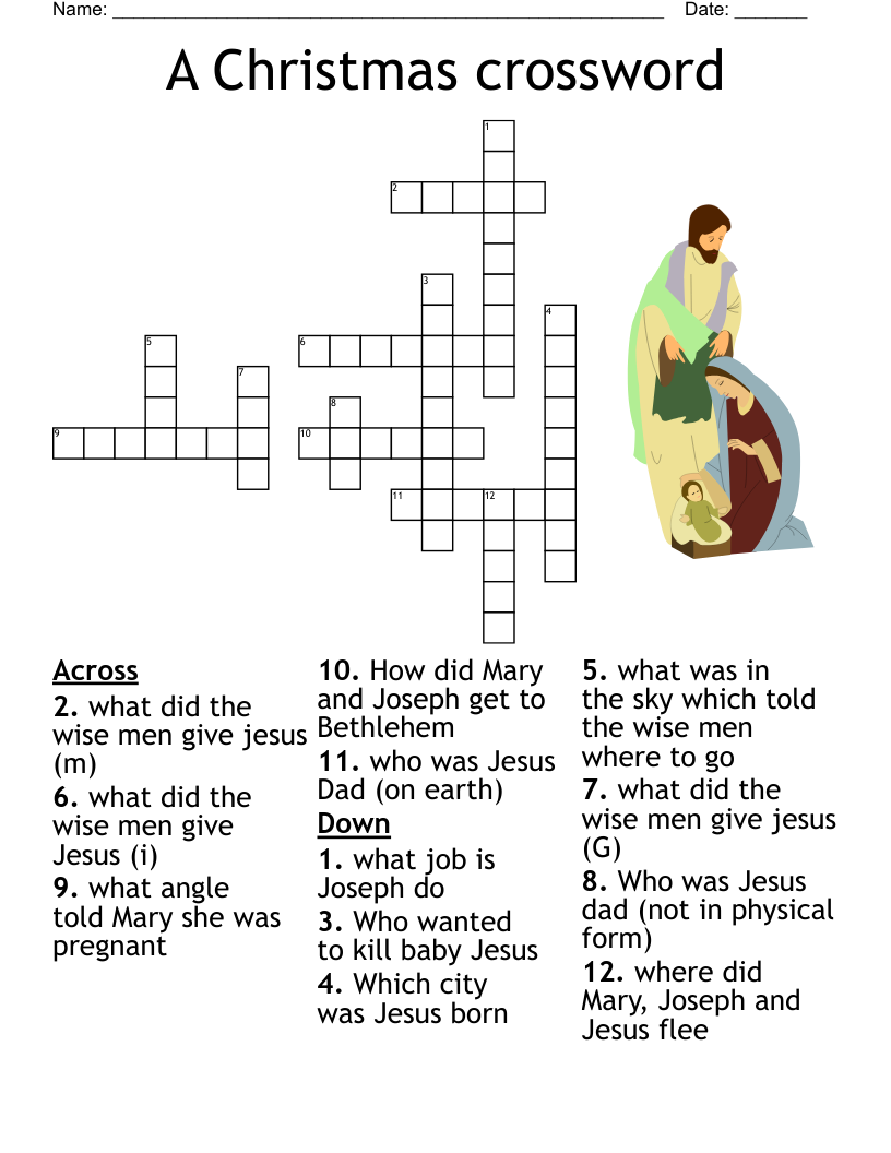 Christmas Bible Trivia Crossword WordMint